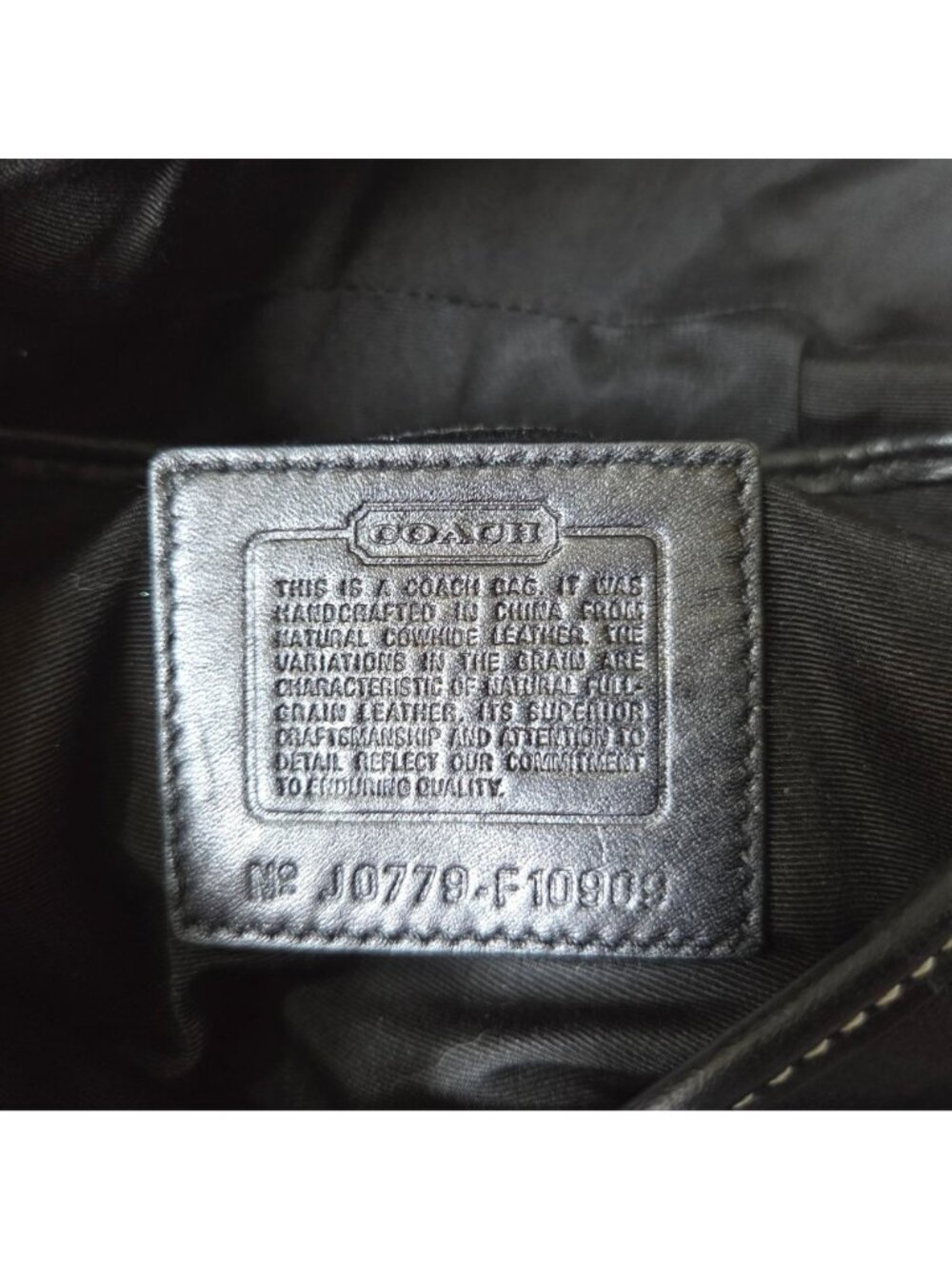 Vintage Coach Soho Black Leather Flap Shoulder Bag F10909 Y2K Contrast Stitching - Picture 4 of 16
